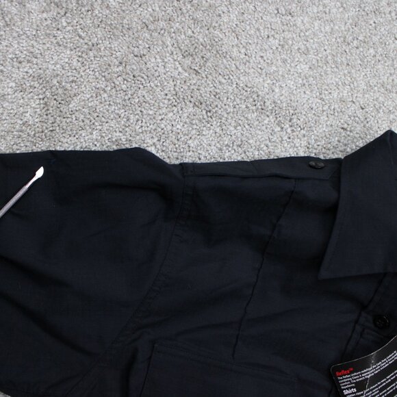 Elbeco Reflex Shirt NWT Womens 40 Black Ripstop Poly/Cotton Stretch L/S Button - Picture 11 of 15
